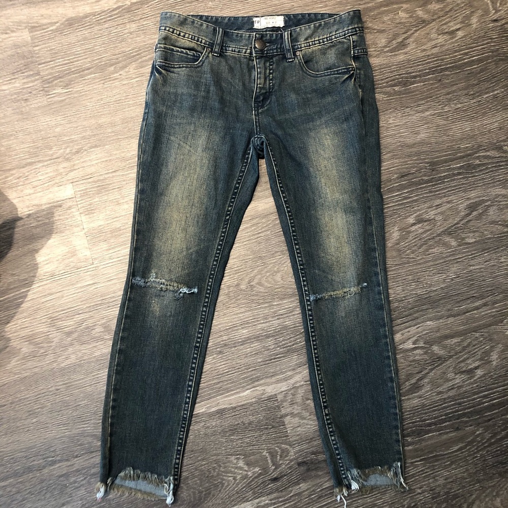 Free People raw hem distressed jeans